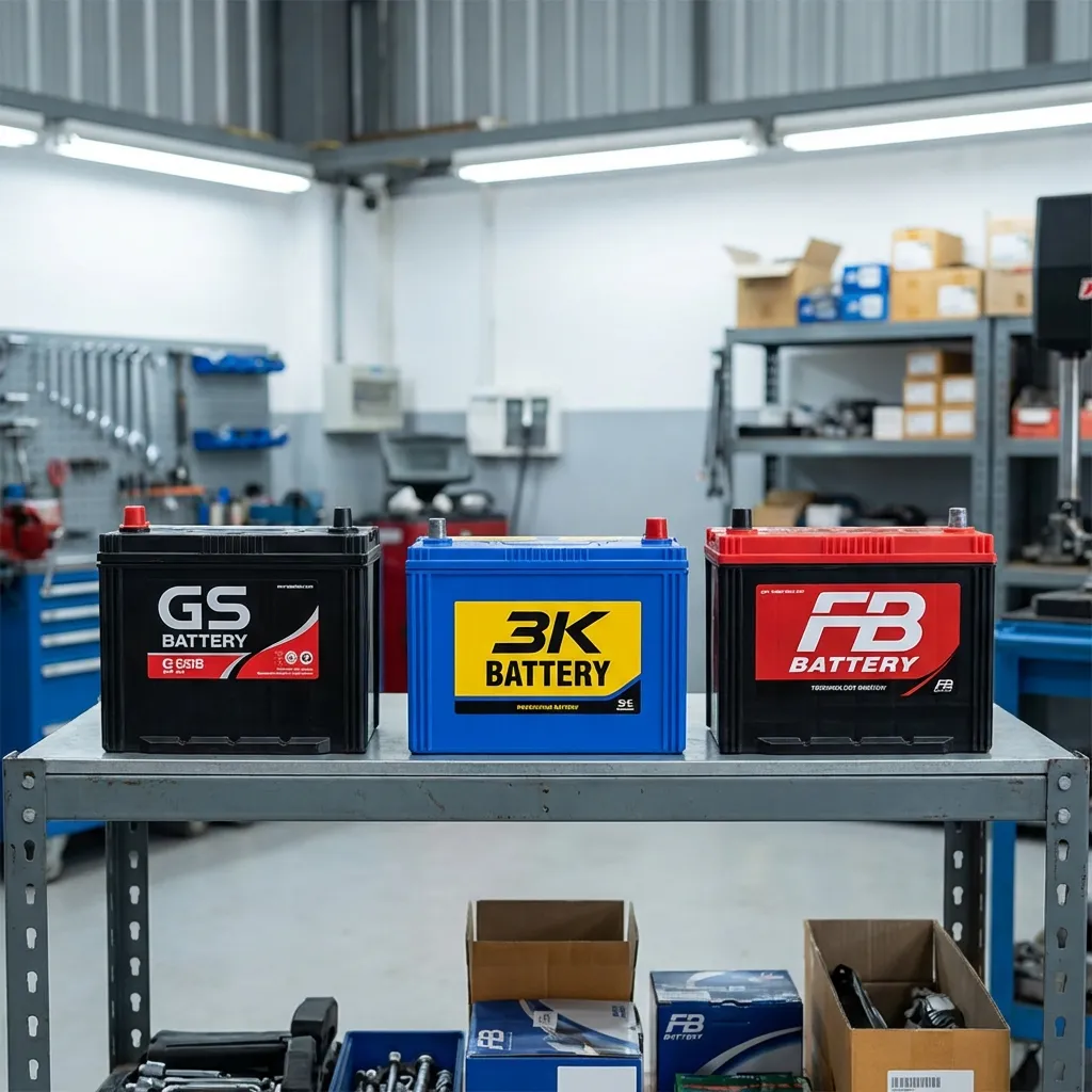 3 ยี่ห้อแบตเตอรี่รถยนต์ยอดนิยมในไทย 2026: GS, 3K, FB