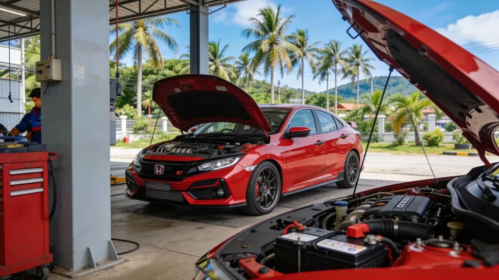 คู่มือเปลี่ยนแบตเตอรี่ Honda Civic ทุกโฉม ภูเก็ต