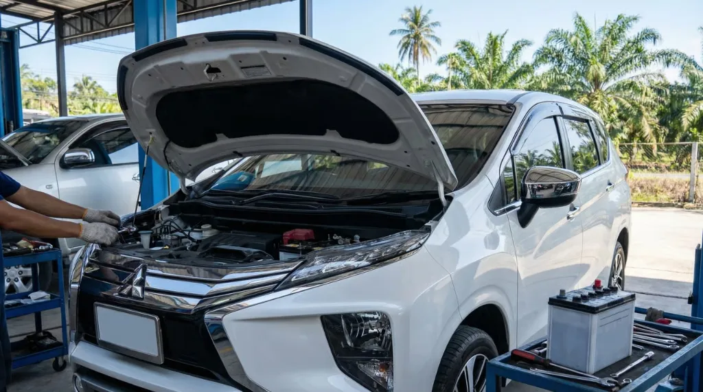 คู่มือเปลี่ยนแบตเตอรี่ Mitsubishi XPander ภูเก็ต