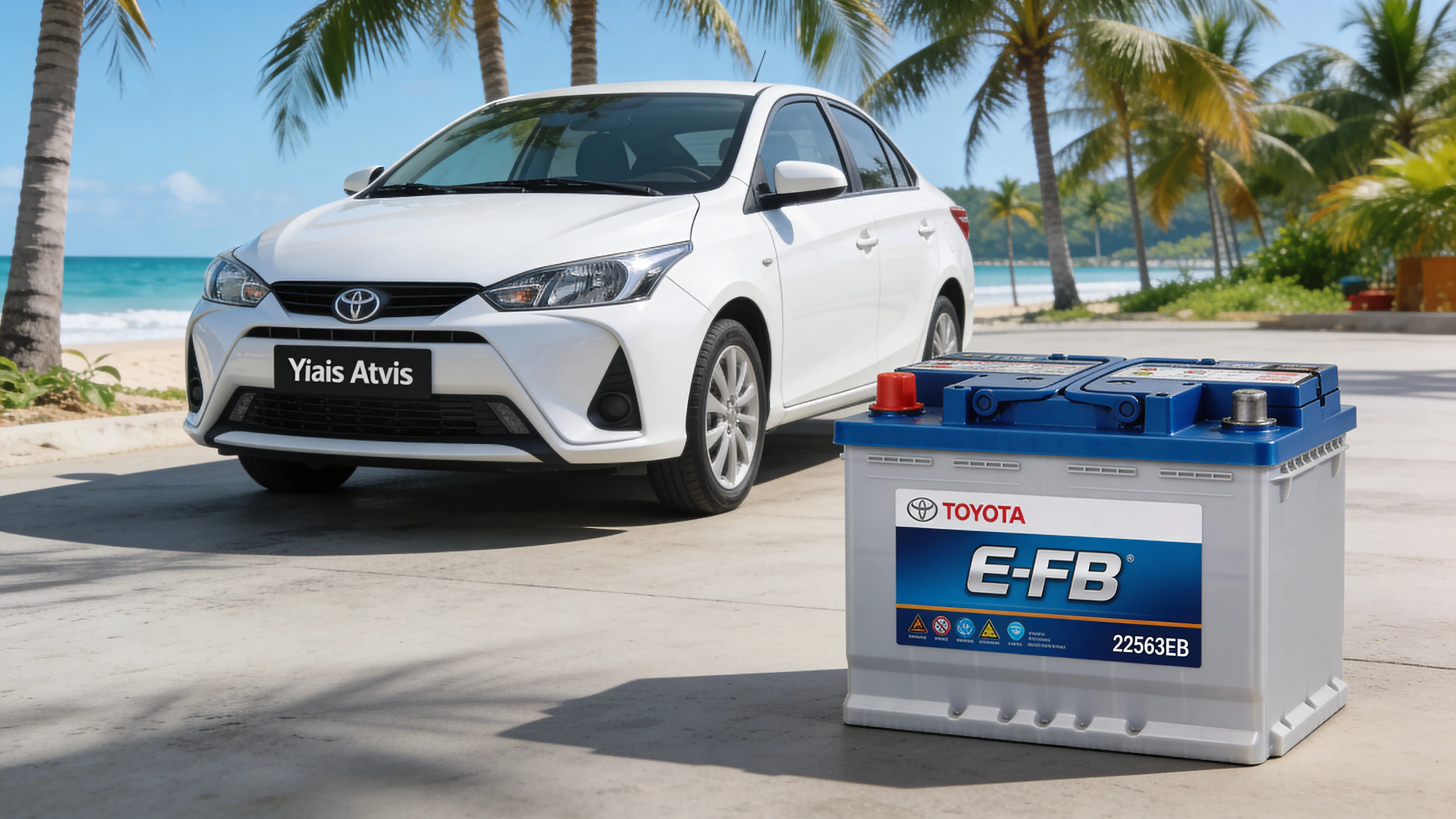 คู่มือเปลี่ยนแบตเตอรี่ Toyota Yaris Ativ ในภูเก็ต