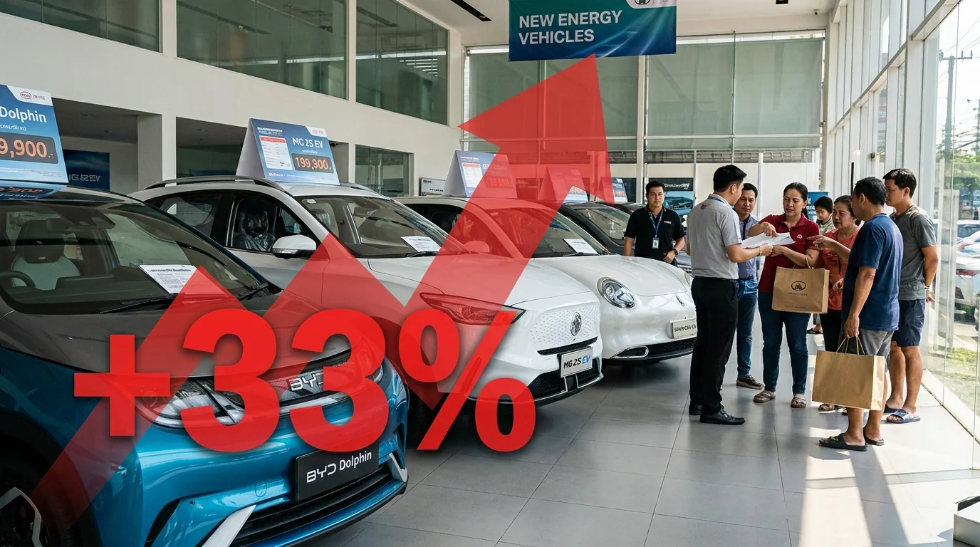 EV จีนขึ้นราคา 8-33% ก.พ. 2026 | BYD Dolphin +33%