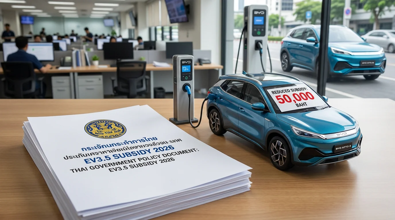 EV3.5 ลดเงินอุดหนุนเหลือ 50,000 บาท | ราคา EV ขึ้น 200,000 ก.พ. 2026