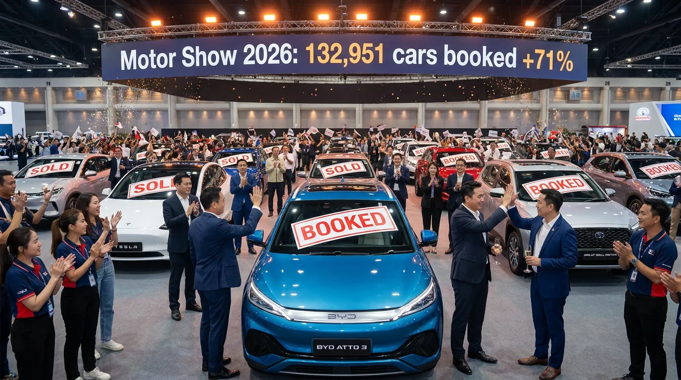 Motor Show 2026 ปิด | ยอดจอง 132K คัน โต 71%