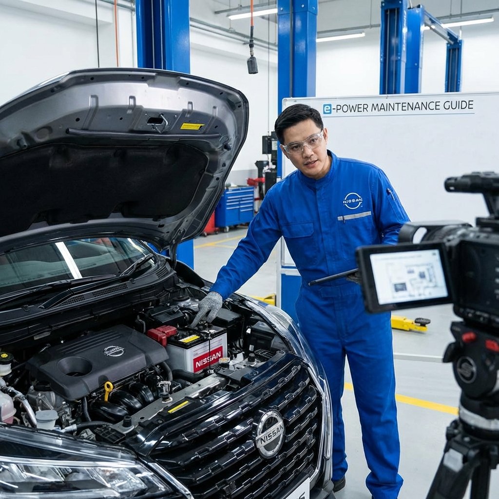 ช่างแนะนำตำแหน่งแบตเตอรี่ Nissan Kicks