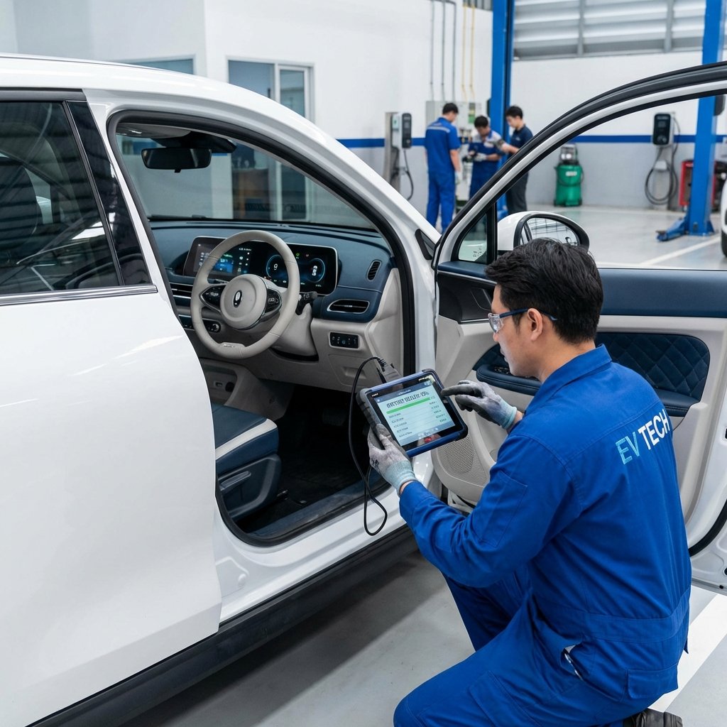 ช่างสแกนระบบแบตเตอรี่รถ ORA Good Cat